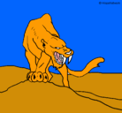 Dibujo Tigre con afilados colmillos pintado por MEMITOC
