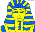 Dibujo Tutankamon pintado por DavidImanolGuerreroR.