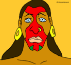 Dibujo Hombre maya pintado por JESUS