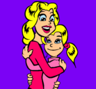 Dibujo Madre e hija abrazadas pintado por ERIKAAMORTONI