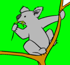 Dibujo Koala pintado por valeria