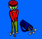 Dibujo Jugador de golf II pintado por adrianyelis
