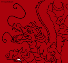 Dibujo Dragón japonés pintado por miguel