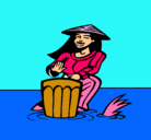 Dibujo Mujer tocando el bongó pintado por sofia