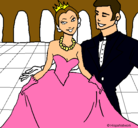 Dibujo Princesa y príncipe en el baile pintado por manueljorovado