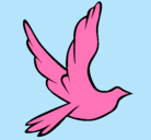 Dibujo Paloma de la paz al vuelo pintado por mini