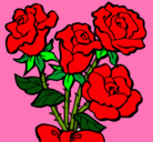 Dibujo Ramo de rosas pintado por isaac