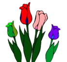 Dibujo Tulipanes pintado por caleb