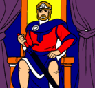 Dibujo Caballero rey pintado por sewal