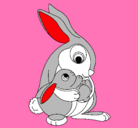Dibujo Madre conejo pintado por sandra