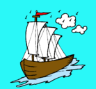 Dibujo Barco velero pintado por ROCIO