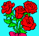 Dibujo Ramo de rosas pintado por sofia