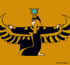 Dibujo Isis pintado por egipto