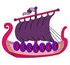 Dibujo Barco vikingo pintado por ponlin