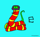 Dibujo Serpiente pintado por luciana