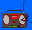 Dibujo Radio cassette 2 pintado por jeiry