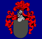 Dibujo Escudo de armas y casco pintado por nachito