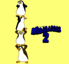 Dibujo Madagascar 2 Pingüinos pintado por johan
