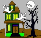 Dibujo Casa fantansma pintado por allam