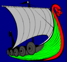 Dibujo Barco vikingo pintado por yeferson