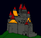 Dibujo Castillo medieval pintado por tillocas