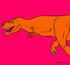 Dibujo Tiranosaurio rex pintado por dinosaur