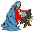 Dibujo Nacimiento del niño Jesús pintado por Omar
