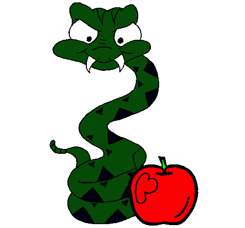 Serpiente y manzana