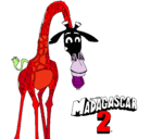 Dibujo Madagascar 2 Melman pintado por loli