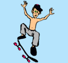 Dibujo Skater pintado por mariadelmar