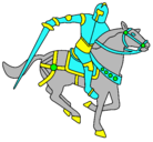 Dibujo Caballero a caballo IV pintado por roy