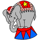 Dibujo Elefante actuando pintado por julia