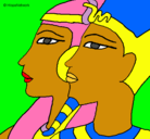 Dibujo Ramsés y Nefertiti pintado por karmen_xula