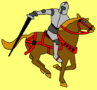 Dibujo Caballero a caballo IV pintado por JOSÊDIAZ