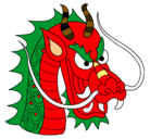 Dibujo Cabeza de dragón pintado por alan