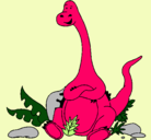 Dibujo Diplodocus sentado pintado por noenogadedo