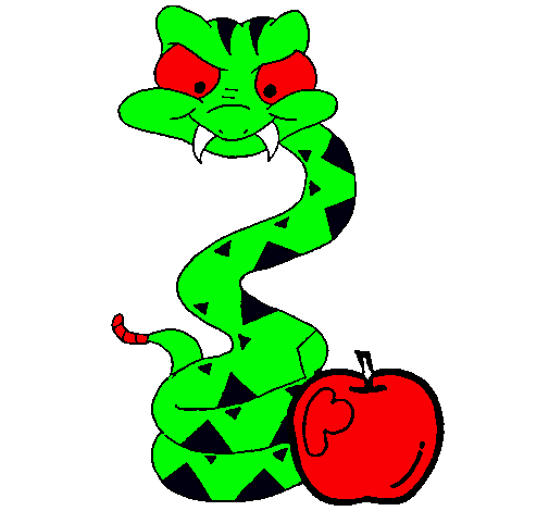 Serpiente y manzana