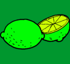 Dibujo limón pintado por david
