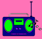 Dibujo Radio cassette 2 pintado por GLEE