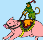 Dibujo Mono y cerdo pintado por carloseduardo
