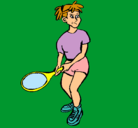 Dibujo Chica tenista pintado por yurico