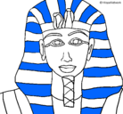 Dibujo Tutankamon pintado por cande