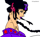 Dibujo Princesa china pintado por ayelen