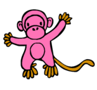 Dibujo Mono pintado por frida