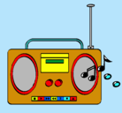 Dibujo Radio cassette 2 pintado por marialourdes