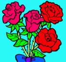 Dibujo Ramo de rosas pintado por v.j.Soledad