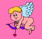 Dibujo Cupido pintado por Mercedes