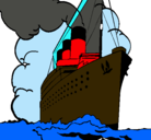 Dibujo Barco de vapor pintado por david
