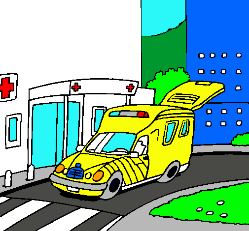 Ambulancia en el hospital