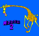 Dibujo Madagascar 2 Melman 2 pintado por jessica